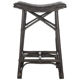 Amara Wicker Bar Stool - Brown