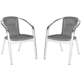 Wrangell Indoor/Outdoor Stacking Armchairs Set of 2 - Gray