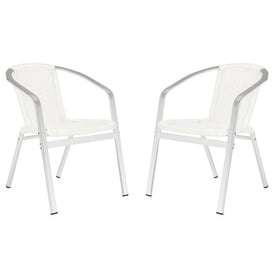 Wrangell Indoor/Outdoor Stacking Armchairs Set of 2 - White