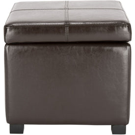 Madison Square Ottoman - Brown/Black