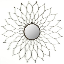 Flower Wall Mirror - Rustic Powder Coated