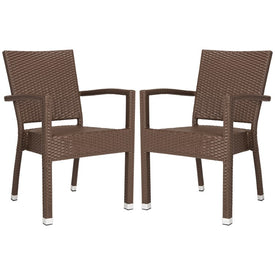 Kelda Stacking Armchairs Set of 2 - Brown