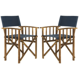Laguna Director Chairs Set of 2 - Natural/Navy