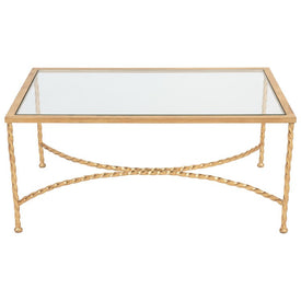 Matilda Glass Coffee Table - Gold