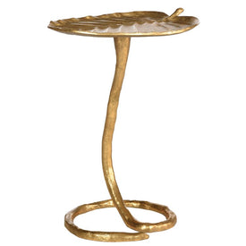Mina Gold Foil Petal Side Table - Gold