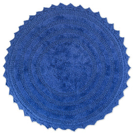 DII Blueberry Round Crochet Bath Mat