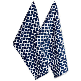 DII Nautical Blue Lattice Dish Towels Set of 2