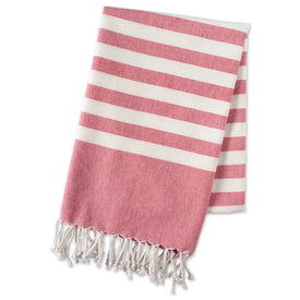 DII Coral 1" Stripe Fouta Towel
