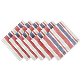 DII Patriotic Stripe 20" x 20" Napkins Set of 6