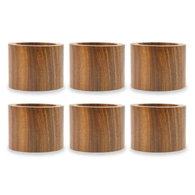DII Wood Band Napkin Rings Set of 6