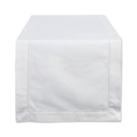 DII Off-White Hemstitch 72" x 14" Table Runner