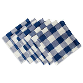 DII Navy Buffalo Check 20" x 20" Napkins Set of 6