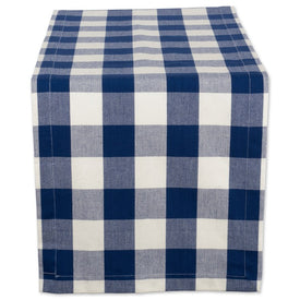 DII Navy Buffalo Check 72" x 14" Table Runner