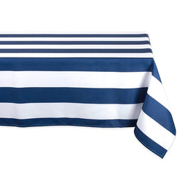 DII Nautical Blue Cabana Stripe Outdoor 84" x 60" Table Cloth