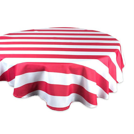 DII Coral Cabana Stripe 60" Round Outdoor Table Cloth