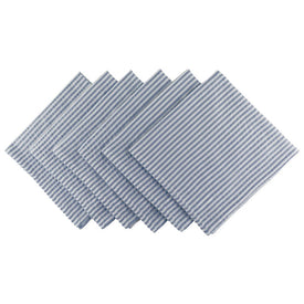 DII French Blue Seersucker 20" x 20" Napkins Set of 6