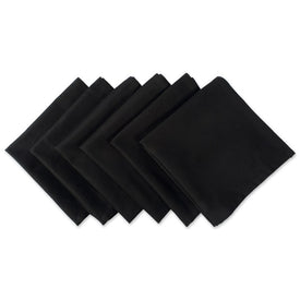 DII Black 20" x 20" Napkins Set of 6