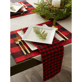 DII Red/Black Gingham 20" x 20" Napkins Set