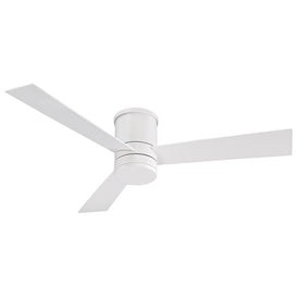 Axis 52" Three-Blade Indoor/Outdoor Smart Flush Mount Ceiling Fan with 2700K LED Light Kit and Wall Control