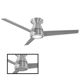 Tip Top 44" Three-Blade Indoor/Outdoor Smart Flush Mount Ceiling Fan with 3000K LED Light Kit and Remote Control & Wall Cradle