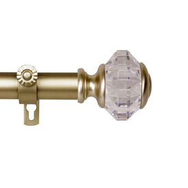 Lea Curtain Rod 1" Diameter x 28" - 48" Long - Gold