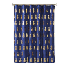 Gilded Pineapple Shower Curtain