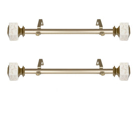 Estee 1" Diameter x Side Curtain Rod 12" - 20" Long (Set of 2) - Gold