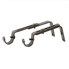 Adjustable Single Bracket Pair for 13/16" Rod-4" - 5-1/2" - Antique Brass