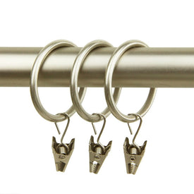 1-3/8" Inside Diameter Ring with Clip (Set of 10) - Light Gold