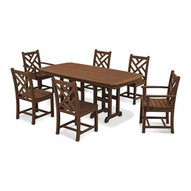 Chippendale Seven-Piece Dining Set - Teak