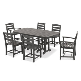 La Casa Cafe Seven-Piece Dining Set - Slate Gray