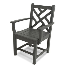 Chippendale Dining Arm Chair - Slate Gray