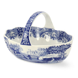 Spode Blue Italian Handled Basket