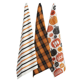 Pumpkin Boo! Dish Towels Set of 3