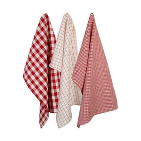 Holiday Checks Heavyweight Dish Towel & Dish Cloths Set of 6