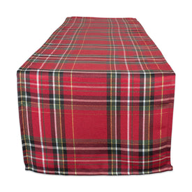 Holiday Metallic Plaid 14" x 72" Table Runner