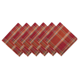 Autumn Spice Plaid Napkins Set of 6