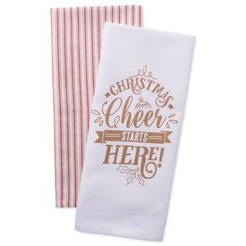 Christmas Cheer Printed Dish Towels Set of 2 Assorted