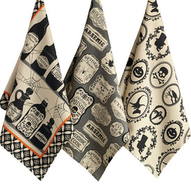 Hocus Pocus Printed Dish Towels Set of 3 Assorted