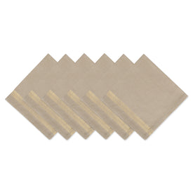 Gold Sparkle Stripe Napkins Set of 6