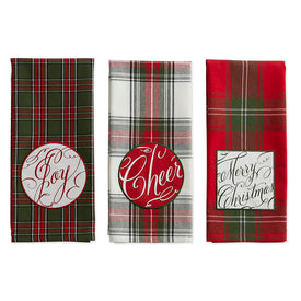 Joyful Wishes Embellished Dish Towels Set of 3