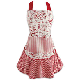 Vintage Christmas Ruffle Apron