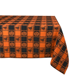 Halloween Woven Check 60" x 84" Table Cloth