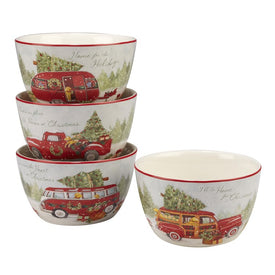 Home for Christmas Ice Cream Bowls Set of 4