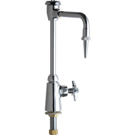 Laboratory Faucet 1 Cross Polished Chrome Gooseneck Swing