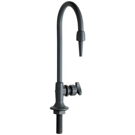 Laboratory Faucet PVC 1 Cross Gooseneck Deck Mount