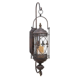 Candle Holder Old World Inspired Sconce Brown Iron/Glass - OPEN BOX