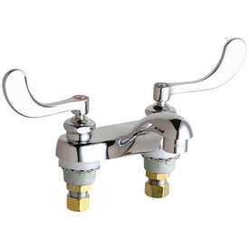 Lavatory Faucet 4 Inch Spread 2 Wrist Blade ADA Polished Chrome Integral