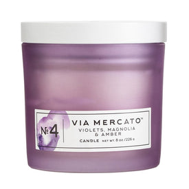 Via Mercato Candle 8 Oz No. 4 - Violets, Magnolia & Amber