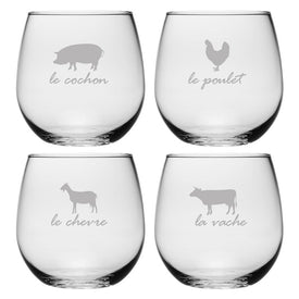 La Ferme Stemless Wine Glass Set